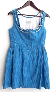 Damen Trachten Dirndl ärmellos blau gemustert Gr. 38 v. Siebenstein - Picture 1 of 2