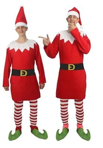 Adults Naughty Elf Santa's Shelf Helper Christmas Fancy Dress Costume - Picture 1 of 1