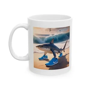 Ceramic Mug - Tralalero Tralala Shark Sneakers Funny Gift Coffee Cup - Picture 1 of 8