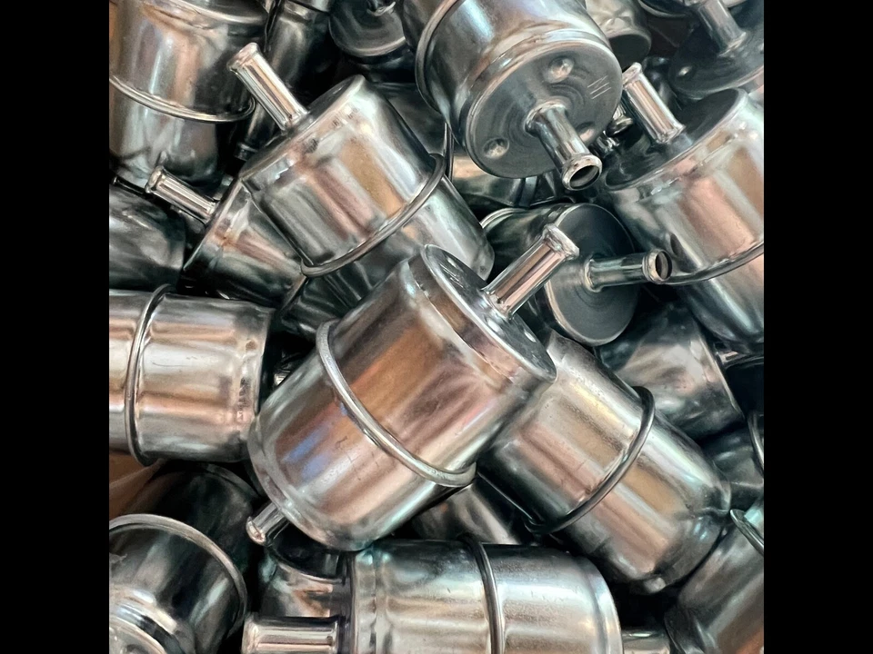 Paquete de 5 filtros de combustible de gas en línea universales de metal de 5/16" reemplaza el marco G2 GF11 33032 Foto 1 de 1