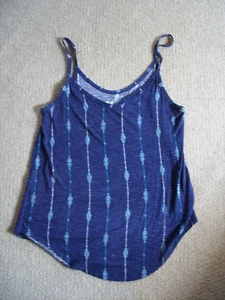 Womens Mudd Sun & Sand Spaghetti Strap Summer Tank Top Blue SZ MEDIUM Juniors - Picture 1 of 4