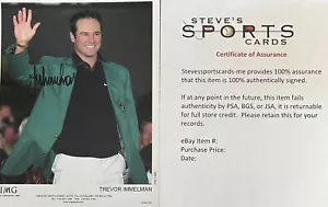 Trevor Immelman PGA Masters Champion Signed 8x10 Autograph Top Load Green COA - Picture 1 of 5