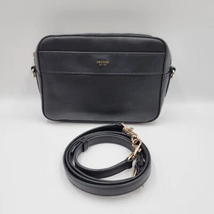 Oroton Harvey Black Signature Genuine Leather Camera Crossbody Shoulder Bag - Picture 1 of 10