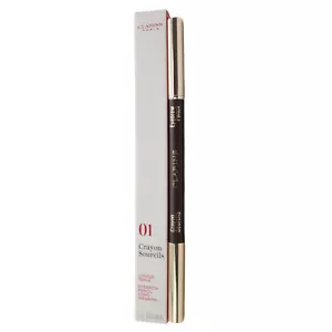 Clarins Crayon Eyebrow Pencil 01 Dark Brown 1.3g / 0.045 oz (New in Box) - Picture 1 of 6