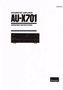 Sansui  Bedienungsanleitung user manual  für AU- X 701 englisch  Copy - Bild 1 von 1