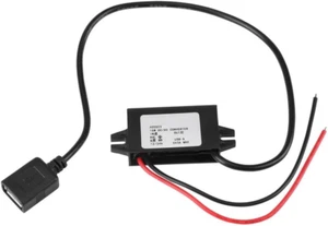 Konverter, DC-DC-Abwärtsadapter 12 V / 24 V auf USB 5 V 3A-Konverter-Regler-Kabe - Bild 1 von 9