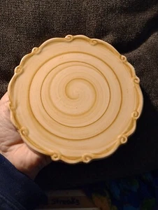 California Pantry Classic Ceramics Brown/Beige Swirl Trivet Plate Approx. 6 3/4" - Picture 1 of 2