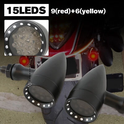 Motorcycle Bullet Turn Signal Light Blinker For Kawasaki Vulcan VN 900 1500 1600 - Image 1 of 4