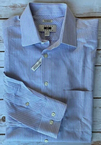 JOSEPH ABBOUD TAILORED FIT EGYPTIAN COTTON WARREN DRESS SHIRT MENS 16 35 NEW - Picture 1 of 7