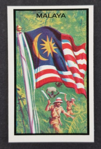 Vintage 1963 Malaya Topps Flags Midgee Mini Card #56 (Pretty Sharp)