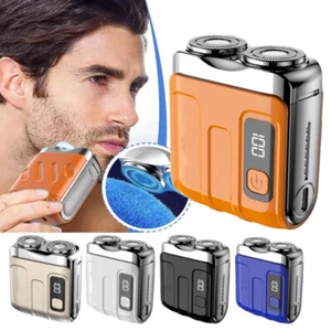 Portable Electric Rotary Dual Ring Shaver,Waterproof with Power Display Beard AU - Picture 1 of 39