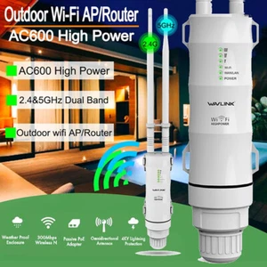 Wavlink 600Mbps High Power Outdoor Weatherproof WIFI Repeater Extender Router AP - Picture 1 of 12