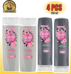 Shampoo and conditioner Activated Carbon Peonies Sedal 190 Ml-4PCS - Picture 1 of 2