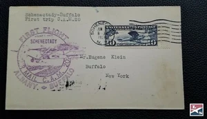 L/S First Flight Cover CAM 20 Albany Buffalo Air Mail C10 1928 Lot 1 - Picture 1 of 2