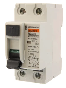 MERLIN GERIN 63 AMP 100mA RMG631002 10kA 2 POLE RCCB TYPE AC 23094 RMG 631002 - Picture 1 of 2
