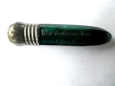 Botella Perfume Azul Verde CORALENE BOSTON Original Tapa y Tapón Foto 1 de 4