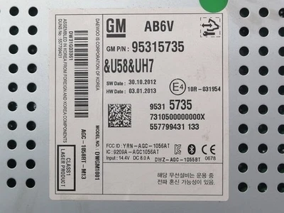 95315735 radio CHEVROLET AVEO BERLINA HATCHBACK LT 2011 1376893 - Photo 1/4