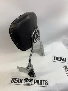 Harley 97-07 Negro Tachonado Roadking Desmontable Pasajero Sissybar Respaldo Almohadilla - Imagen 1 de 7