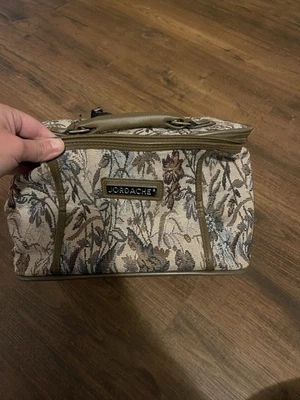 Bolsa de Viaje Jordache Vintage Años 80 Tapiz Floral Maquillaje Excelente Estado Foto 1 de 4