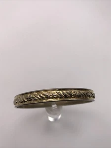 Vintage signiertes Coro Armband dekorativ goldfarben genäht Armreif Bracelet - Bild 1 von 7