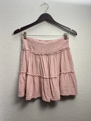 Falda adolescente GAP 18-20 rosa con volantes en capas mini Cottagecore Y2K Foto 1 de 4