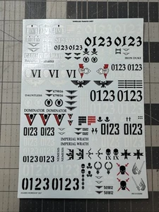 Warhammer 40K Baneblade transfers/decals OOP 2007 - Picture 1 of 2