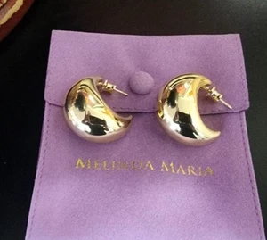MELINDA MARIA She's So Smooth" Teardrop Creolen goldfarben NEU/BEUTEL + GESCHENK - Bild 1 von 3