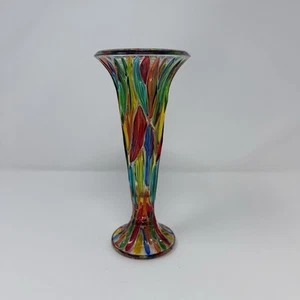 Vintage Due Zeta Venezia Rainbow Vase 7.75 Inches Tall - Picture 1 of 5