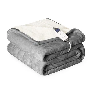 Heat Blanket 72”x84” Full Size,Soft Flannel & Sherpa Reversible Electric Blan... - Bild 1 von 7