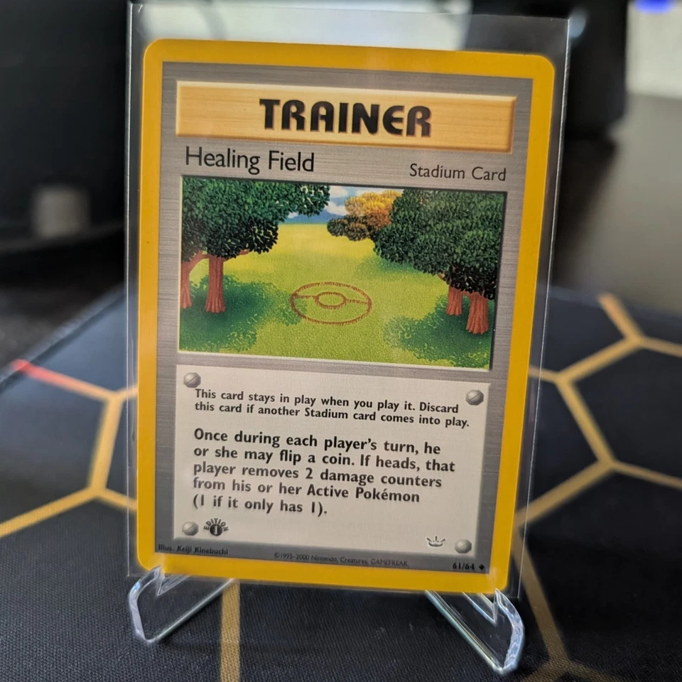 Pokemon TCG Healing Field 61/64 Uncommon Card Neo Revelation 1st Ed LP - Image 1 of 1