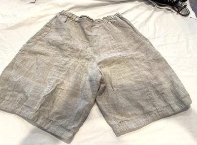 Hearts Desire Mary Grace Beige Linen Shorts Bloomers Size Medium. EUC - Image 1 of 4