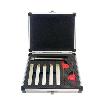 6PC TURNING BORING TOOLS SET 10MM SHANK WITH TCMT CARBIDE INSERTS RDGTOOLS - Image 1 of 2