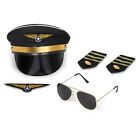 Dress Up America Pilot Costume Set- Airline Accessory Kit for Kids and Adults
