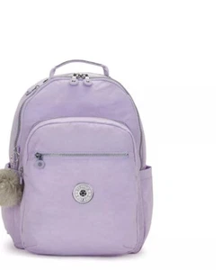 KIPLING Seoul nylon women's large backpack -Fits 15" laptop -LAVENDER - Picture 1 of 10
