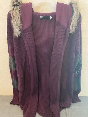 Fox Racing Cardigan Women’s XS Purple Faux Fit Hooded Grand Cardigan - Image 1 of 4