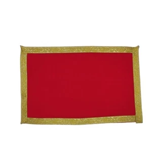 Set of 5 Pooja Mat Aasan Small Puja Aasan Decorative Cloth Laxmi Ganesh ji UK - Picture 1 of 8