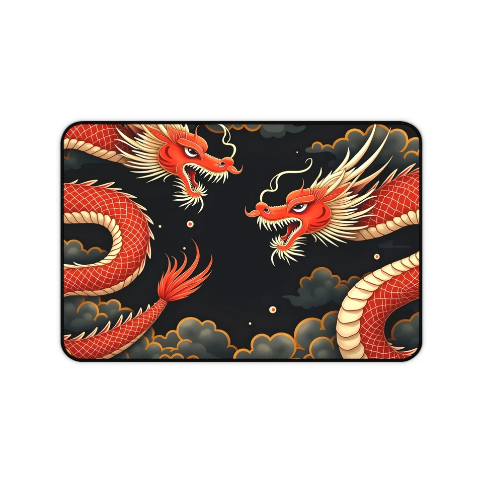 Alfombrilla de escritorio Dragon vintage, alfombrilla de ratón para juegos, decoración de oficina en casa, regalo único, [...] Foto 1 de 1