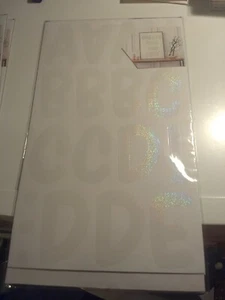 PEGATINAS ALFABETO LETRA HOLOGRÁFICA ES 8X4.5 CM NUEVAS - Imagen 1 de 3