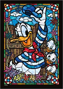 Jigsaw Puzzle Disney Stained Art "Donald duck" 266 Small pieces Tenyo DSG266-954 - Picture 1 of 3