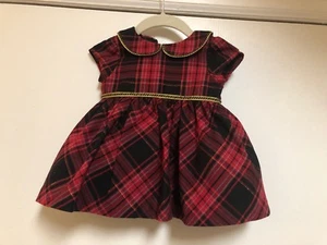 New Hartstrings Baby Girl 12m Red Tartan Plaid Holiday Dress 2-Piece Set- NWT - Picture 1 of 9