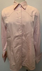 CR Ranchwear Pink Crystal Rhinestone Western Equestrian Rodeo Button Shirt Top M - Picture 1 of 11
