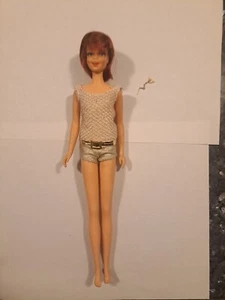 Vintage 1967 Mattel RARE RED HAIR CASEY Mod Lashes Bendable Knees W/Earring - Picture 1 of 17