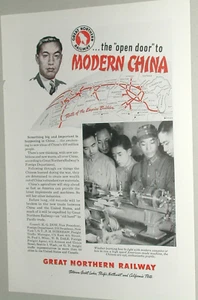 1946 GREAT NORTHERN RAILWAY advertisement, Modern China, post WWII - Picture 1 of 3