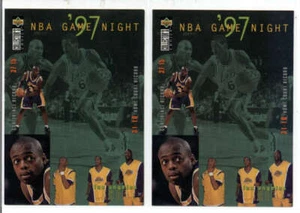 LOTE (2) LOS ANGELES LAKERS 1997/98 CUBIERTA SUPERIOR #168 NBA NOCHE DE JUEGO (LEER) FC8177 - Imagen 1 de 1