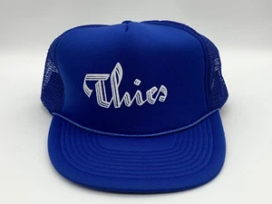 VTG Thies Senegal Cap Hat Tourist Vacation West Africa Rope Trucker SnapBack - Picture 1 of 6