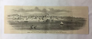 1862 magazine engraving~ GENERAL VIEW OF THE CITY OF MEMPHIS Tennessee - Picture 1 of 1