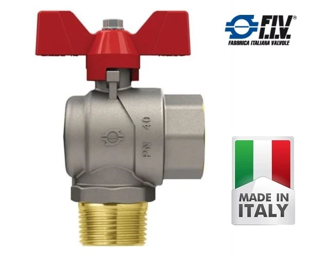 VALVOLA A SFERA A SQUADRA MASCHIO-FEMMINA MF M/F DA 1/2 A 1 - Immagine 1 di 1