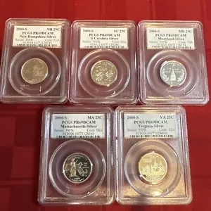 2000 S Set Of Silver PR69 DCAM quarters - Picture 1 of 17