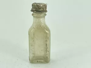Vintage Owens Illinois 1/2 oz klare 3" Kulturbeutel geprägte Medizinflasche S19 - Bild 1 von 7