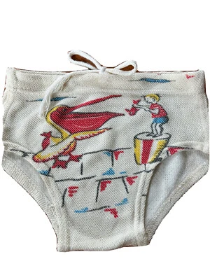 Traje de baño Jaynee tejido de colección años 30-40 niños pequeños bañadores pantalones cortos antiguos Foto 1 de 4